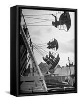 Carnival, Showing One of the Rides-Walter Sanders-Framed Stretched Canvas