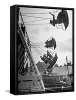 Carnival, Showing One of the Rides-Walter Sanders-Framed Stretched Canvas