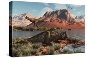 Carnivorous Carnotaurus Dinosaurs from the Cretaceous Period-null-Stretched Canvas