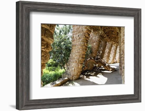 Carobs Viaduct, Park Guell, Barcelona, Spain-George Oze-Framed Photographic Print