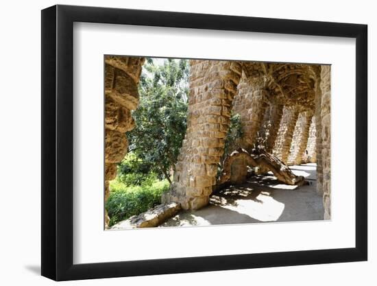 Carobs Viaduct, Park Guell, Barcelona, Spain-George Oze-Framed Photographic Print