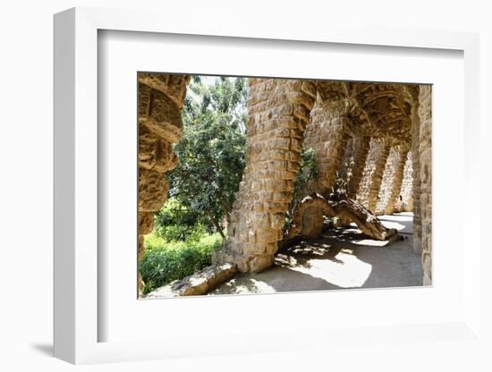 Carobs Viaduct, Park Guell, Barcelona, Spain-George Oze-Framed Photographic Print