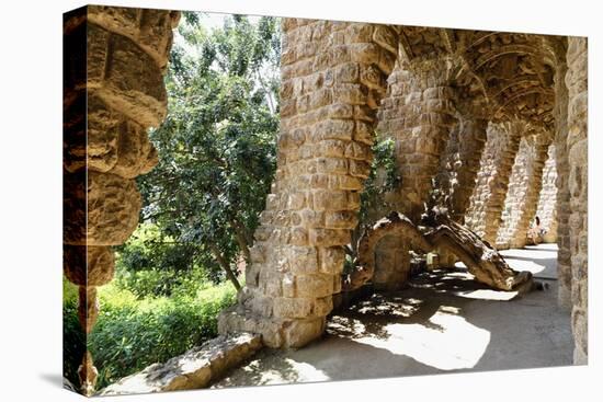 Carobs Viaduct, Park Guell, Barcelona, Spain-George Oze-Stretched Canvas