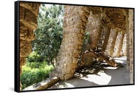 Carobs Viaduct, Park Guell, Barcelona, Spain-George Oze-Framed Stretched Canvas