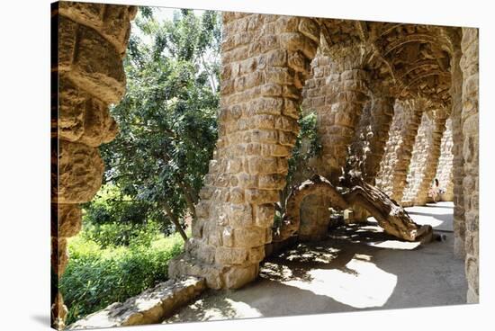 Carobs Viaduct, Park Guell, Barcelona, Spain-George Oze-Stretched Canvas