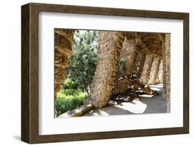 Carobs Viaduct, Park Guell, Barcelona, Spain-George Oze-Framed Premium Photographic Print