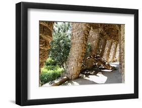 Carobs Viaduct, Park Guell, Barcelona, Spain-George Oze-Framed Premium Photographic Print