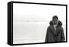 Carol Hall at Seattle's Fisherman's Wharf on a Misty Morning, Puget Sound, Seattle, Washington-Allan Grant-Framed Stretched Canvas