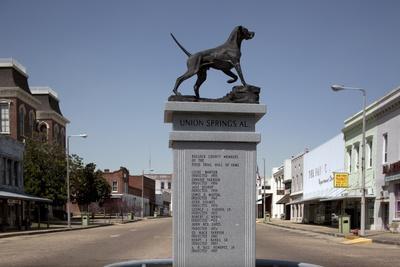 Life-Size Bronze Statue Of An English Pointer, Union Springs, Alabama