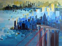 Twilight San Francisco-Carol Joy Shannon-Framed Stretched Canvas