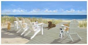 Dogs on a Deck-Carol Saxe-Art Print