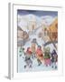 Carol Singers Dancing-Pauline Baynes-Framed Giclee Print