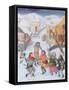 Carol Singers Dancing-Pauline Baynes-Framed Stretched Canvas