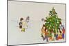 Carol Singers in Front of a Christmas Tree-Christian Kaempf-Mounted Giclee Print