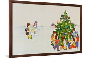 Carol Singers in Front of a Christmas Tree-Christian Kaempf-Framed Giclee Print