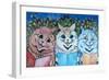 Carol Singing Cats, C.1930-Louis Wain-Framed Giclee Print