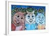 Carol Singing Cats, C.1930-Louis Wain-Framed Giclee Print