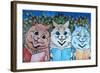 Carol Singing Cats, C.1930-Louis Wain-Framed Giclee Print