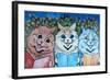 Carol Singing Cats, C.1930-Louis Wain-Framed Giclee Print