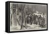 Carol-Singing in Yorkshire-Sir John Gilbert-Framed Stretched Canvas