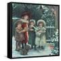 Carol Singing-null-Framed Stretched Canvas