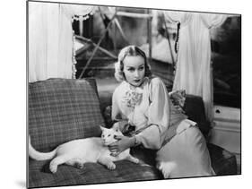 CAROLE LOMBARD (b/w photo)-null-Mounted Photo