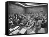 Carole Tregoff and Dr. Bernard Finch During Recess of Murder Trial-Ralph Crane-Framed Stretched Canvas