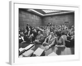 Carole Tregoff and Dr. Bernard Finch During Recess of Murder Trial-Ralph Crane-Framed Photographic Print