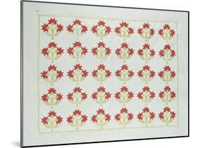 Carolina Lily Coverlet, Maryland, Appliqued and Trapunto Quilted, Circa 1850-null-Mounted Giclee Print