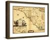 Carolinas with North to the Right - Panoramic Map-Lantern Press-Framed Art Print