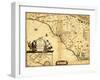 Carolinas with North to the Right - Panoramic Map-Lantern Press-Framed Art Print