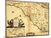 Carolinas with North to the Right - Panoramic Map-Lantern Press-Mounted Art Print