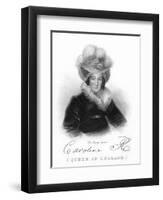 Caroline Amelia Elizabeth of Brunswick, Queen of George Iv, 19th Century-Cooper-Framed Giclee Print