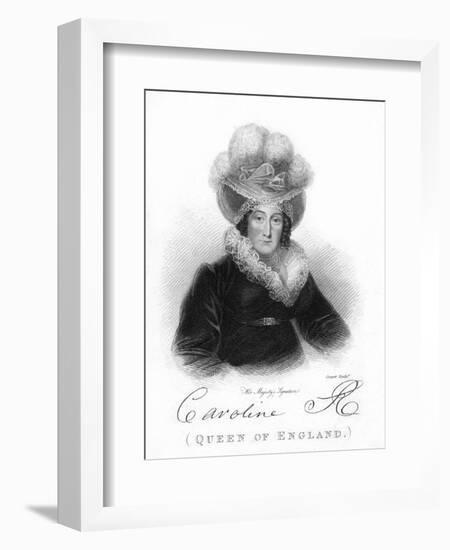 Caroline Amelia Elizabeth of Brunswick, Queen of George Iv, 19th Century-Cooper-Framed Giclee Print