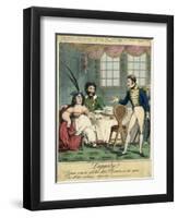 Caroline and Bergami, 1819-null-Framed Art Print