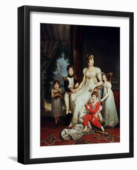 Caroline Bonaparte and Her Children-Francois Gerard-Framed Giclee Print