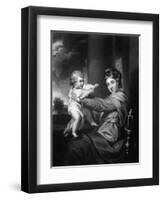 Caroline D. Marlborough-Sir Joshua Reynolds-Framed Art Print