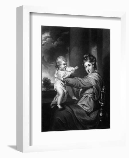 Caroline D. Marlborough-Sir Joshua Reynolds-Framed Art Print