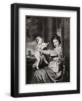 Caroline, Duchess of Marlborough and Daughter, 20th Century-Richard Houston-Framed Giclee Print