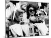 Caroline Kennedy, John F. Kennedy Jr., Jacqueline and Aristotle Onassis Watch World Series, 1969-null-Mounted Photo