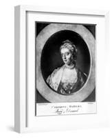 Caroline Matilda, Queen of Denmark and Norway, Engraved by Brookshaw-Francis Cotes-Framed Giclee Print