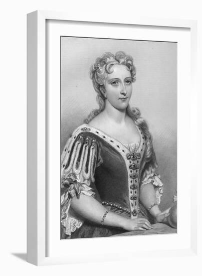 Caroline of Brandenburg-Ansbach (1683-173), Queen Consort of King George Ii, 1851-John Brown-Framed Giclee Print