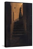 Caroline on the Stairs, 1825-Caspar David Friedrich-Framed Stretched Canvas