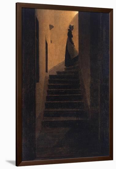 Caroline on the Stairs, 1825-Caspar David Friedrich-Framed Giclee Print