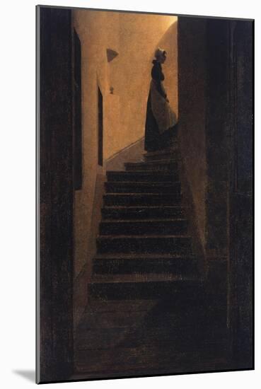 Caroline on the Stairs, 1825-Caspar David Friedrich-Mounted Giclee Print