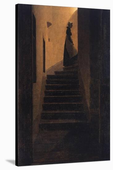 Caroline on the Stairs, 1825-Caspar David Friedrich-Stretched Canvas