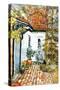 Caroline's Cottage - the Old Post Office-Joan Thewsey-Stretched Canvas