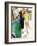 Caroline's Men - Saturday Evening Post "Leading Ladies", April 22, 1955 pg.26-Robert Meyers-Framed Giclee Print