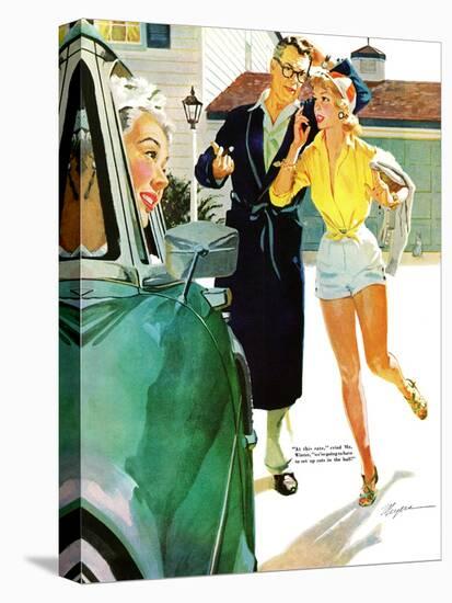 Caroline's Men - Saturday Evening Post "Leading Ladies", April 22, 1955 pg.26-Robert Meyers-Stretched Canvas