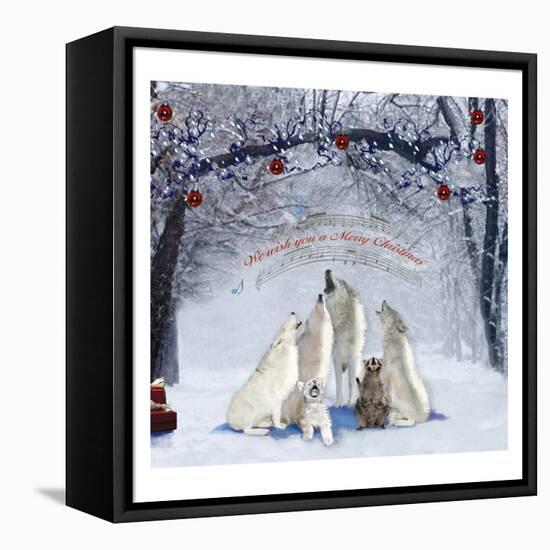 Caroling Wolves-Nancy Tillman-Framed Stretched Canvas
